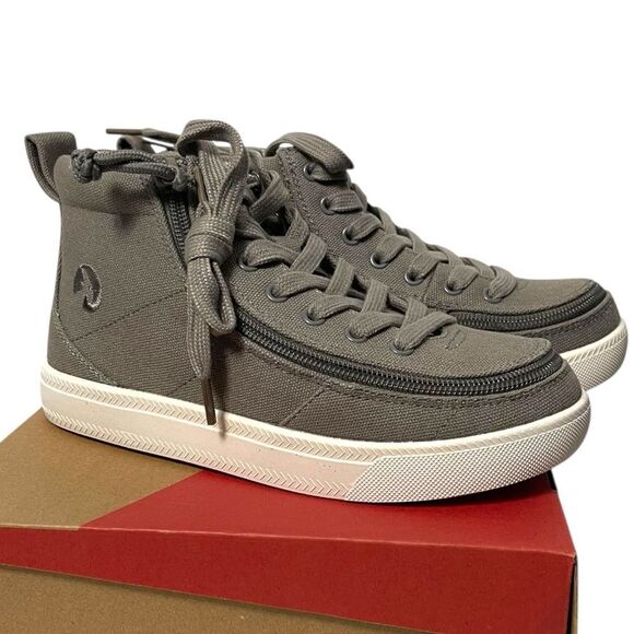 NWT BILLY Classic High Top Canvas Zip Sneakers 2 Wide - Picture 1 of 5